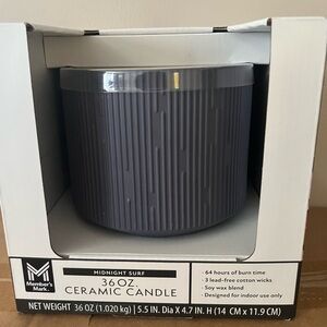 NIB Members Mark 3 wick Candle Midnight Surf.